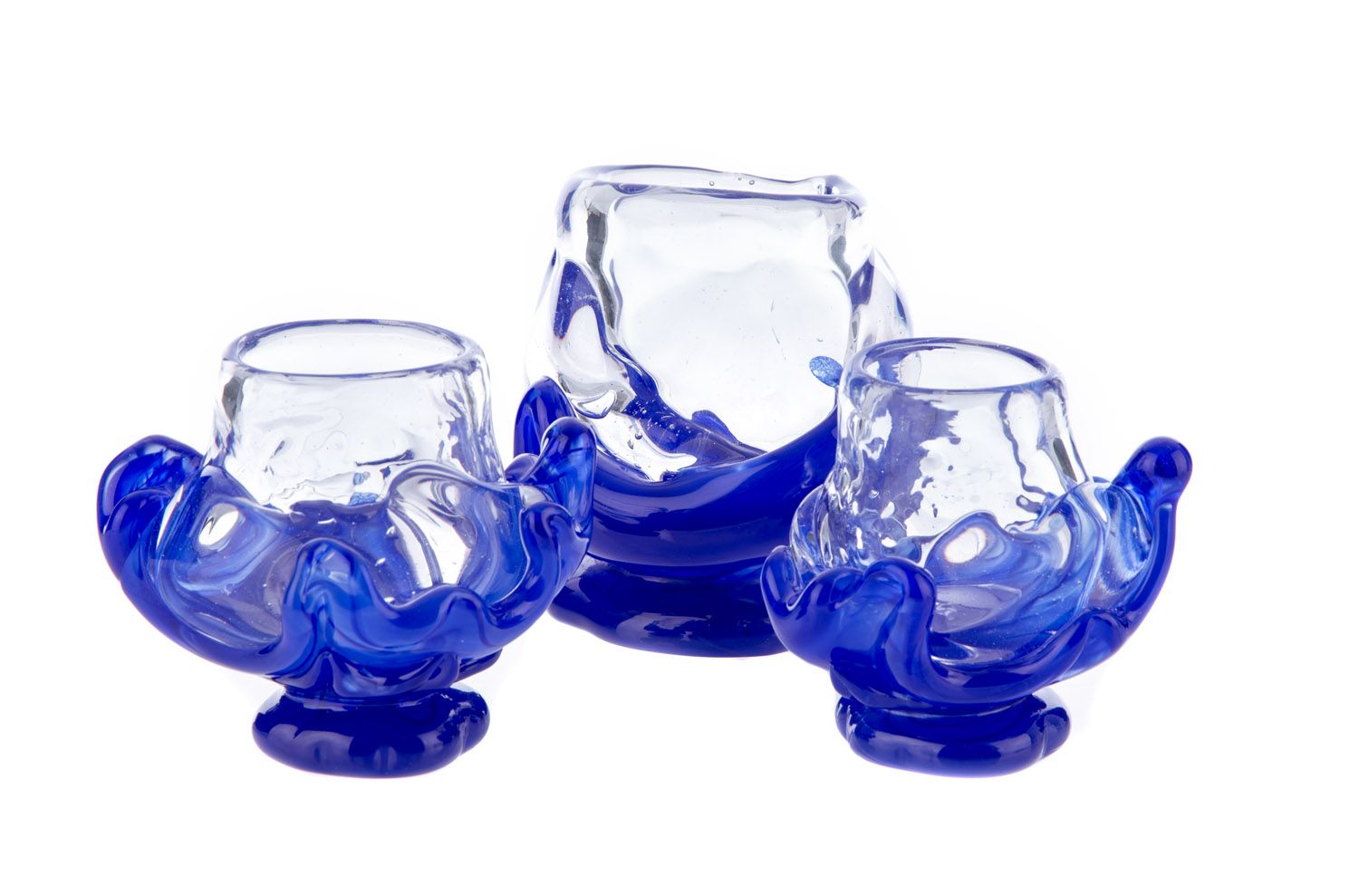 Zestaw trzech form szklanych "Cobalt", Aleksandra Zawistowska, 2023 - pic 1