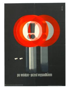 Waldemar Świerzy, Plakat BHP "po wódce przed wypadkiem", 1956 - pic 1