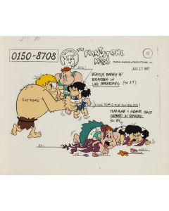 Hanna-Barbera Cartoons, Inc./DC, "Dzieciństwo Flintstonów", projekt do folii animacyjnej, 2 poł. XX w. - pic 1