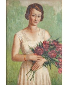 Antoni Below, Kobieta z kwiatami, 1932 - pic 1