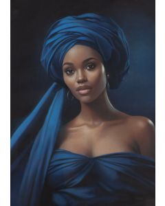 Katarzyna Rekiel, Kobieta w niebieskim turbanie, 2024 - pic 1