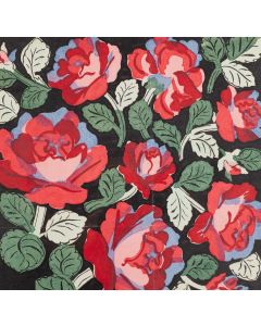 Raoul Dufy, Projekt tkaniny — niebiesko-czerwone róże, okres międzywojenny - pic 1