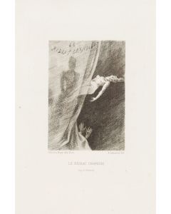 Felicien Rops, Le rideau cramoisi z cyklu Les Diaboliques, 1886 - pic 1