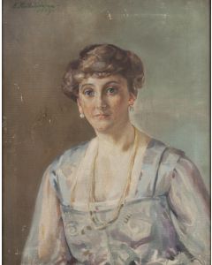 Emilia Knausówna, Portret kobiety z perłowymi kolczykami, 1919 - pic 1