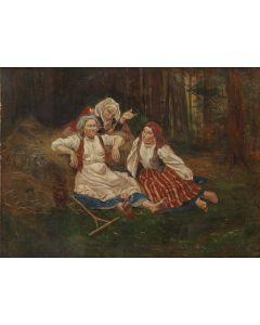 Wincenty Wodzinowski, Odpoczynek żniwiarek, 1 poł. XX w. - pic 1