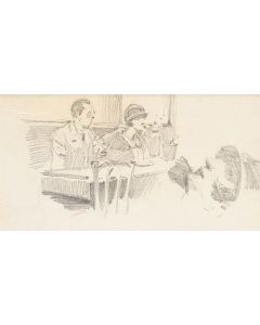 Stanisław Sawiczewski, W kawiarni , 1 poł. XX w. - pic 1