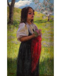 Kazimierz Mastelski, Dziewczynka z kwiatami, 1898 - pic 1