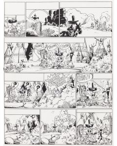 Tadeusz Baranowski, "Winnetou", plansza komiksowa nr 1A z epizodu "Tin Tin", lata 80. XX w. - pic 1