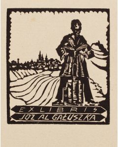 Autor nieznany, Ex libris Józefa Aleksandra Gałuszka , około poł. XX w. - pic 1