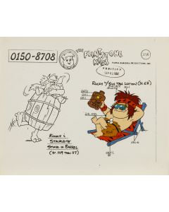 Hanna-Barbera Cartoons, Inc./DC, "Dzieciństwo Flintstonów", projekt do folii animacyjnej, 2 poł. XX w. - pic 1
