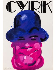 Waldemar Świerzy, Projekt plakatu "Klaun w kapeluszu", 1970 - pic 1