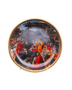 Talerz dekoracyjny ze sceną pokłonu trzech króli Filippino Lippi, XX/XXI w. - pic 1