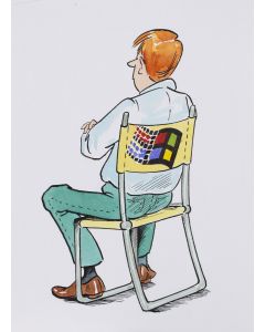 Szarlota Pawel, Projekt ilustracji do czasopisma "Komputer Świat", 2 poł. XX w. - pic 1