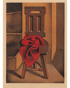 Henryk Berlewi, Krzesło z czerwoną draperią, 1953 - pic 1