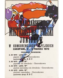 Waldemar Świerzy, Mistrzostwa Polski juniorów w konkurencjach alpejskich, plakat sportowy, 1972 - pic 1