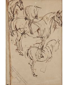 Piotr Michałowski, Studium konia (recto) / Szkice koni (verso) - pic 1