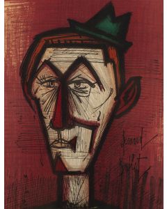 Bernard Buffet, Clown na czerwonym tle, 1967 - pic 1