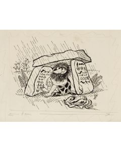 Jerzy Flisak, Pismo obrazkowe, ilustracja satyryczna, 2 poł. XX w. - pic 1