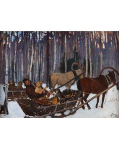 Julian Fałat, "Na polowaniu", 1900-15 - pic 1