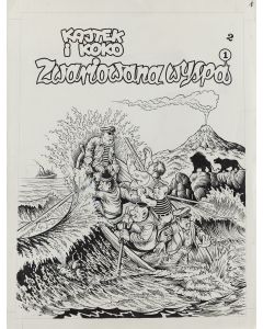 Janusz Christa, "Kajtek i Koko. Zwariowana wyspa, cz. 1", projekt okładki, lata 90. XX w. - pic 1
