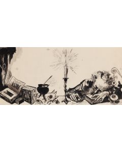 Jan Marcin Szancer, Ilustracja do książki "Baśń o stalowym jeżu" , 1963 - pic 1