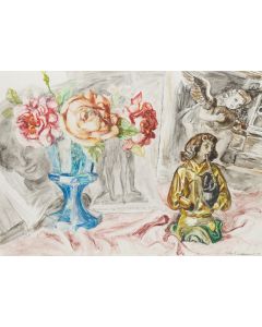 Maja Berezowska, Martwa natura z figurką, 1953 - pic 1