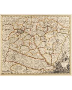 Nicolaes Visscher, Mapa Węgier ("Regnum Hungariae in Omnes suos Comitatus"), 1700 - pic 1