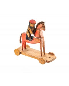 , Jeździec na koniu, zabawka ludowa, 1967 - pic 1