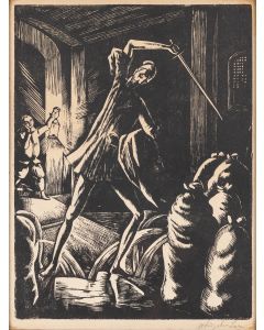 Władysław Lam, Don Kichot w młynie z teki 'Don Quijote', 1925 - pic 1