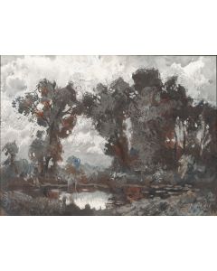 Bronisław Jamontt, Drzewa nad stawem, 1943 - pic 1