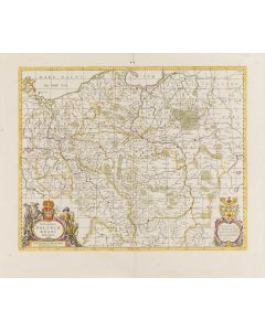 Joahannes Janssonius, Mapa Królestwa Polskiego ("Novissima Poloniae Regni descriptio"), 1680 - pic 1