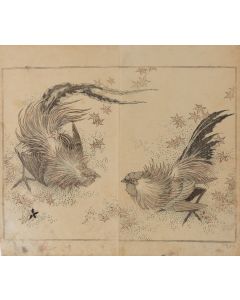 Ichikawa Kansai, Koguty z cyklu "Kansai Gafu", 1891 - pic 1