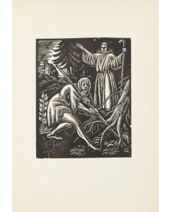 Władysław Skoczylas, Karczowanie lasu, ilustracja do książki "Klasztor i kobieta", 1936 - pic 1