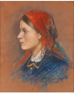 Bronisław Żukowski, Portret wiejskiej dziewczyny, 1927 - pic 1