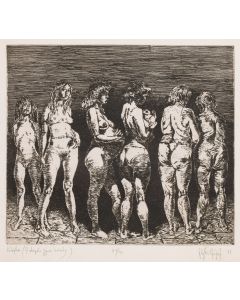 Zbylut Grzywacz, "Kolejka (7 etapów życia kobiety)", 1986 - pic 1