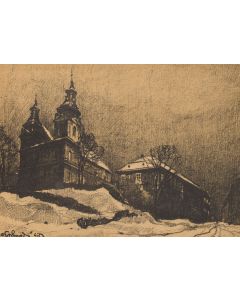 Odo Dobrowolski, Kościół OO Karmelitów, z teki Lwów, 1915 - pic 1