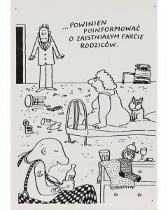 Bohdan Butenko, "...Powinien poinformować o zaistniałym fakcie rodziców.", ilustracja satyryczna, 2 poł. XX w. - pic 1