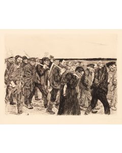 Käthe Kollwitz, Marsz tkaczy, z cyklu "Bunt tkaczy" (Ein Weberaufstand), 1897 - pic 1