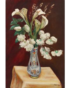 Abram (Abraham, Albert) Weinbaum (Wenbaum), Białe kwiaty w wazonie, 1932 - pic 1