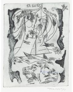 Stanisław Dawski, "Exlibris Henry Anders", 1971 - pic 1