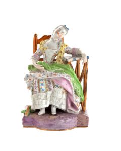 Figurka - Kobieta śpiąca na krześle, 2 poł. XIX w. - pic 1