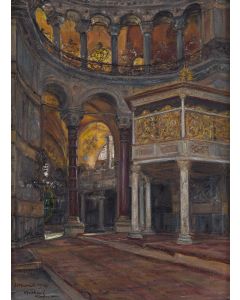 Wlastimil Hofman, Wnętrze Hagia Sophia w Stambule, 1940 - pic 1