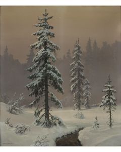 Konstanty Mackiewicz, Pejzaż zimowy, XX w. - pic 1