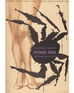 Wojciech Fangor, Plakat do filmu "Poznane nocą", reż. Ralph Habib, 1956 - pic 1