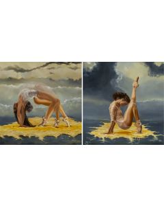 Andrzej Sajewski, "Dryfująca wyspa szczęścia II", dyptyk, XX/XXI w. - pic 1