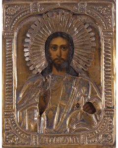 Ikona - Chrystus Pantokrator, XIX/XX w. - pic 1