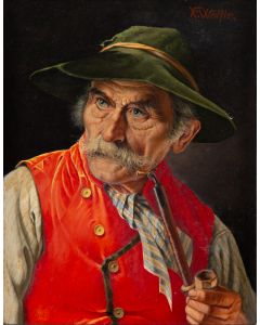 Franz Xavier Wölfle, Mężczyzna z fajką, 1930 - pic 1