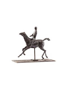 Edgar Degas, "Galopujący koń obracający głowę w prawo ze swoim dżokejem" ("Cheval au galop tournant la tête à droite avec son jockey"), lata 90. XX w. - pic 1