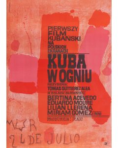 Jan Młodożeniec, Plakat do filmu "Kuba w ogniu", reż. Tomas Guttierez Alea - pic 1