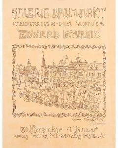 Edward Dwurnik, Plakat wystawy w Galerie Baumarkt, 1978 - pic 1